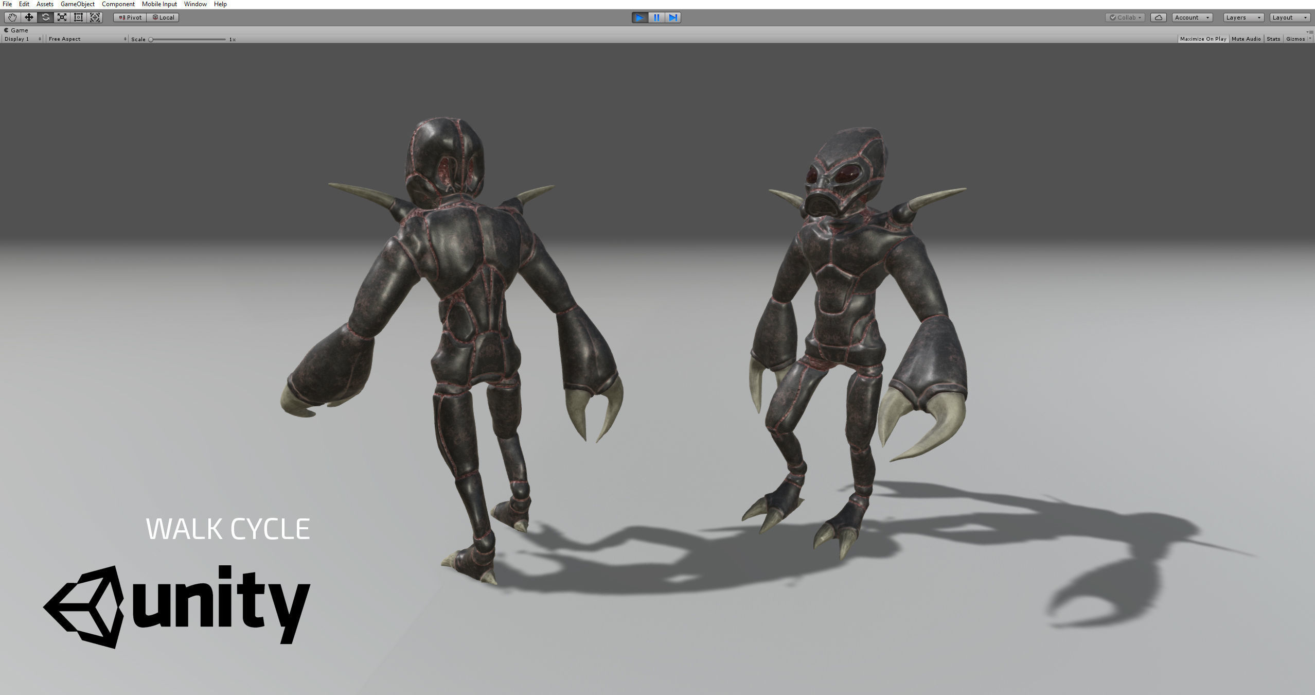 Insectoid alien character - Rigged and animated Low-poly 3D model_18