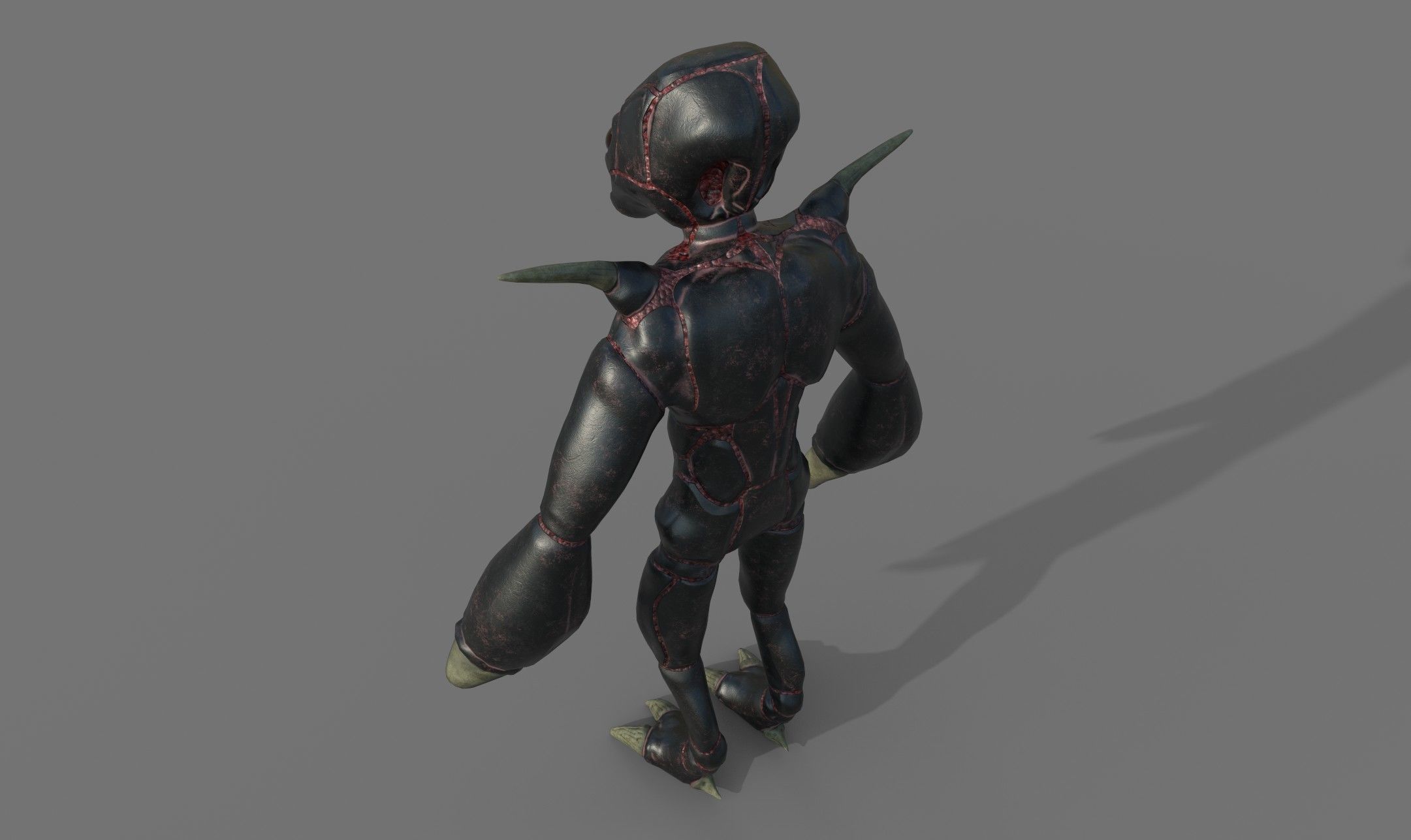 Insectoid alien character - Rigged and animated Low-poly 3D model_12