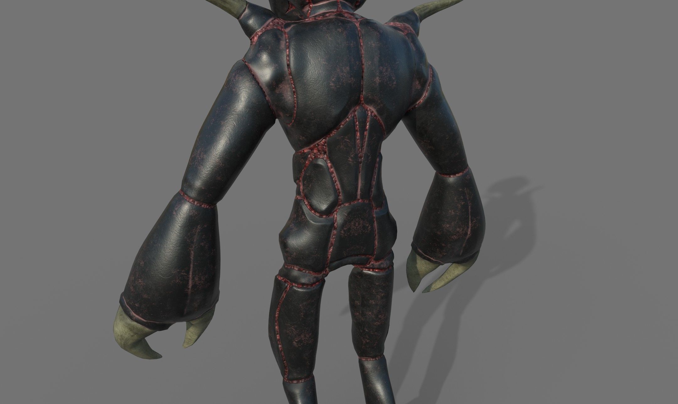 Insectoid alien character - Rigged and animated Low-poly 3D model_7
