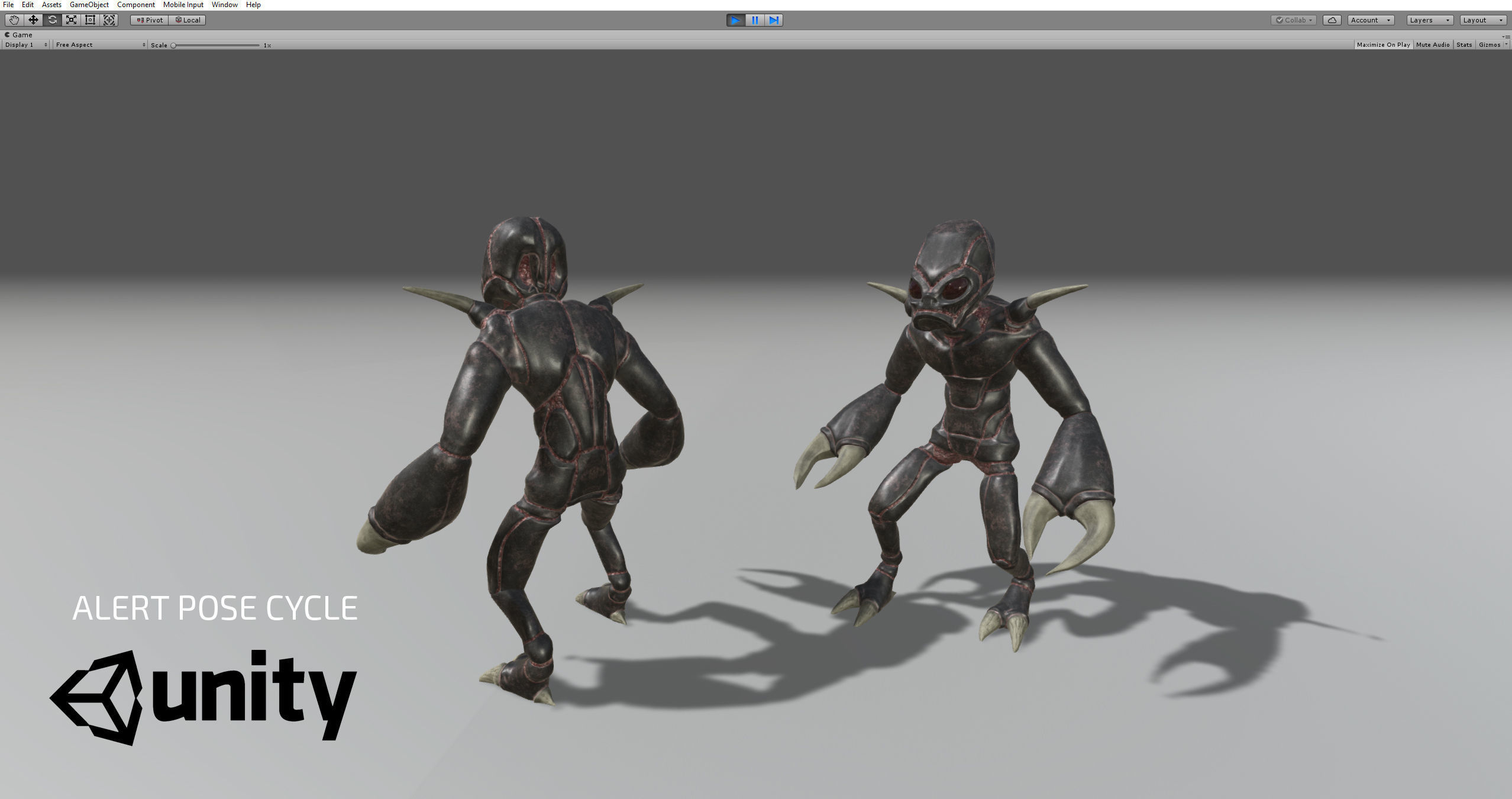 Insectoid alien character - Rigged and animated Low-poly 3D model_16