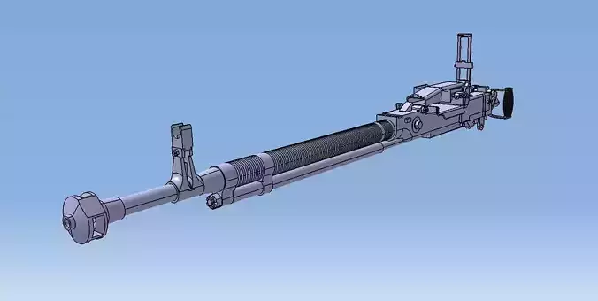 Machine Gun DShK DShKM 3D model