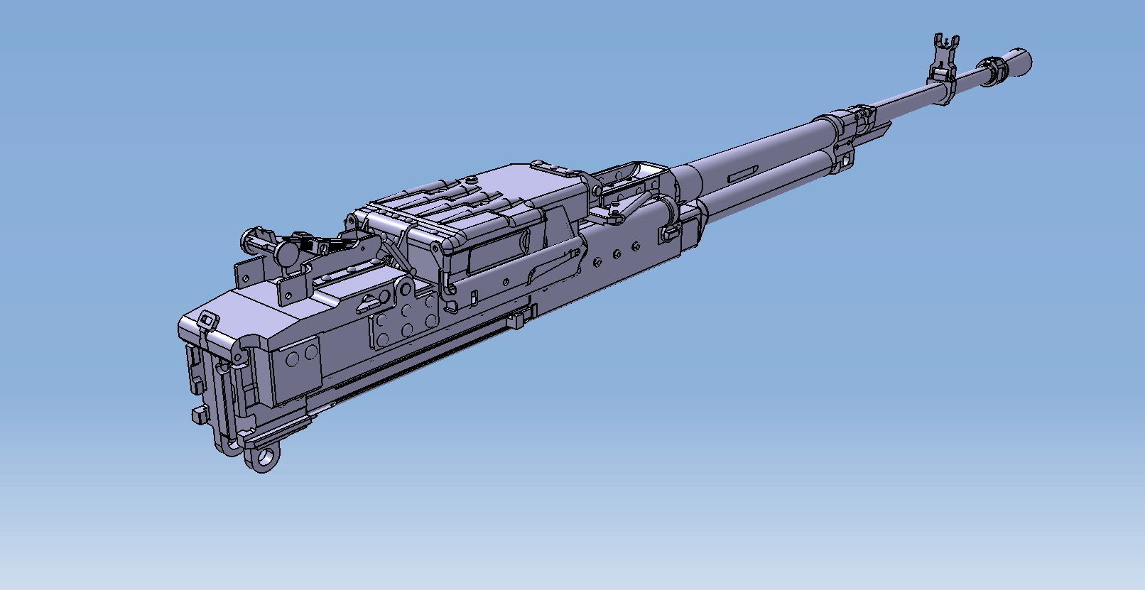 Machine Gun NSVT NSV KORD 3D model_2