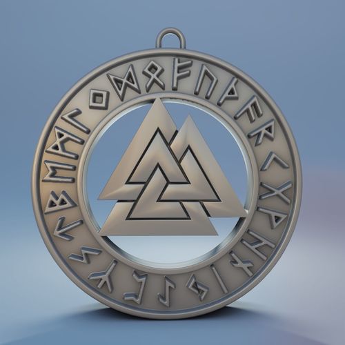 Medallion valknut for 3D print 3D print model