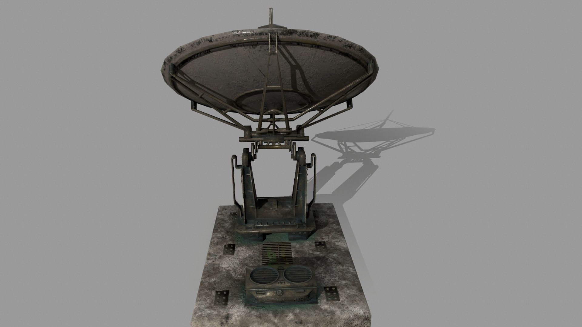 satellite dish Low-poly 3D model_13