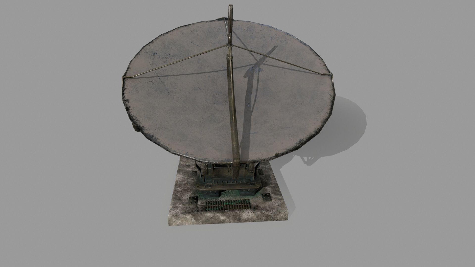 satellite dish Low-poly 3D model_8