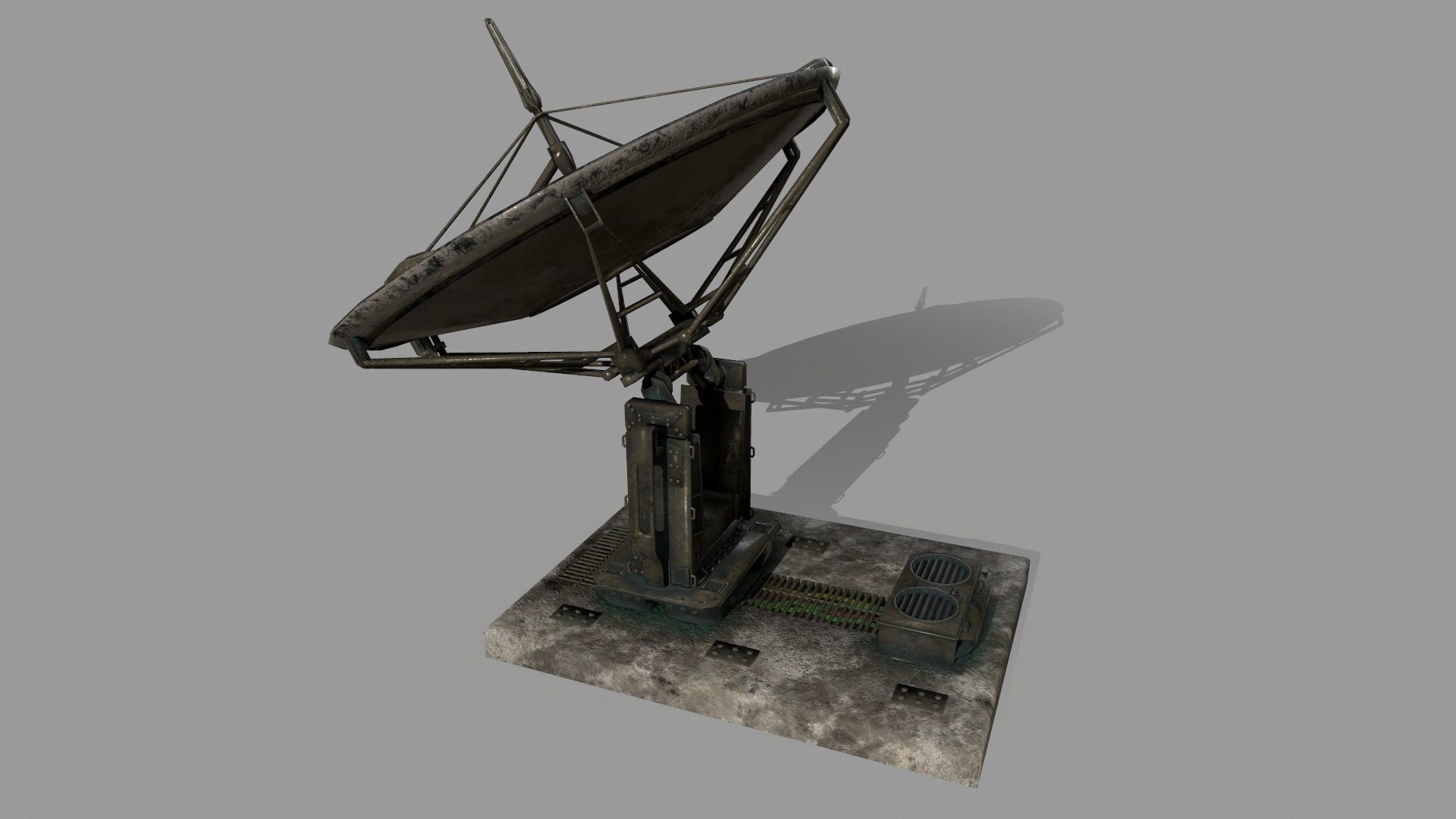 satellite dish Low-poly 3D model_15