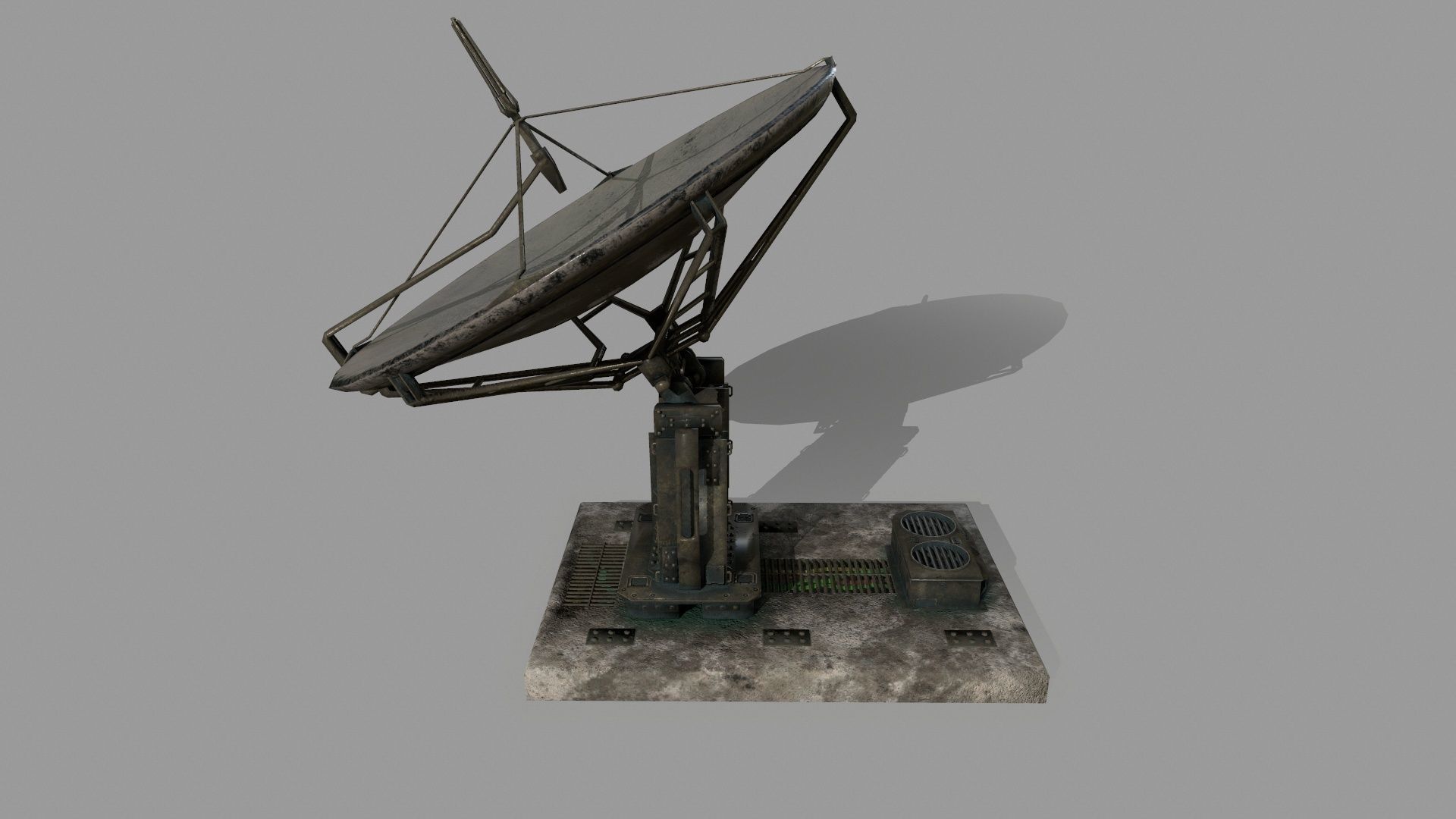 satellite dish Low-poly 3D model_7
