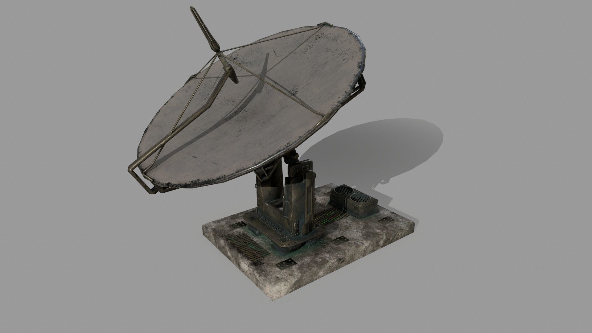satellite dish Low-poly 3D model_12