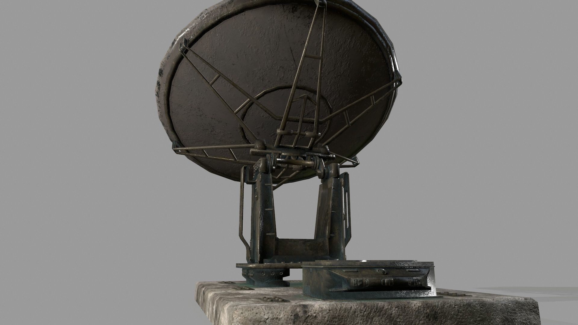 satellite dish Low-poly 3D model_19