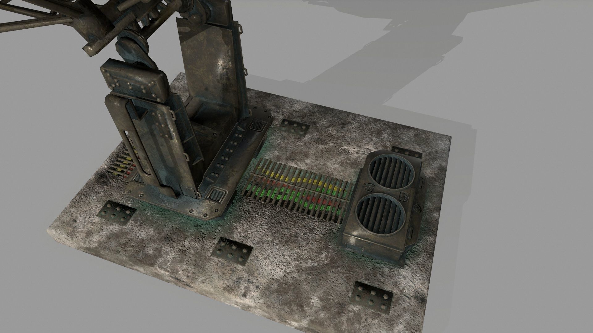 satellite dish Low-poly 3D model_6