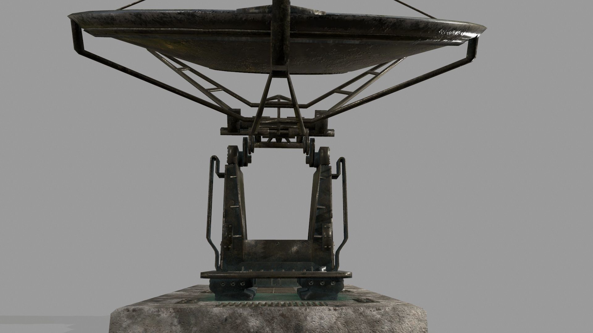 satellite dish Low-poly 3D model_14