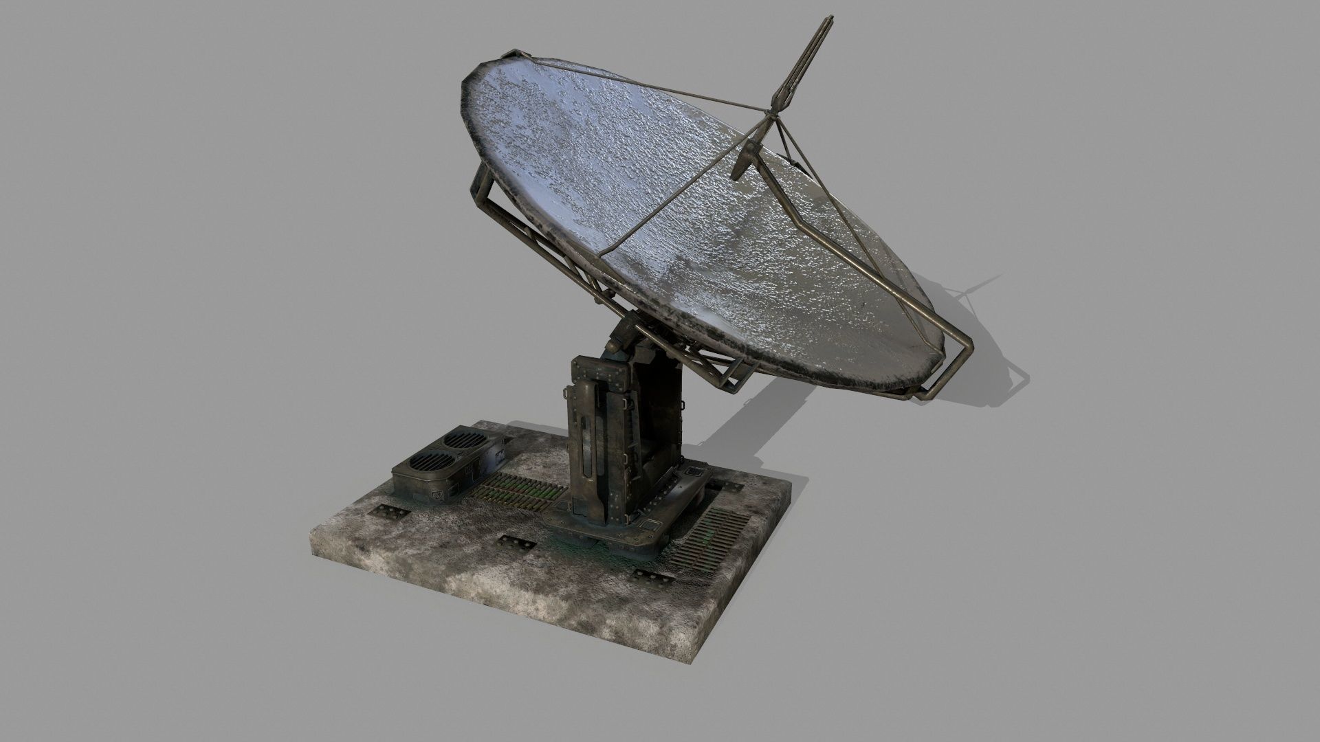 satellite dish Low-poly 3D model_9
