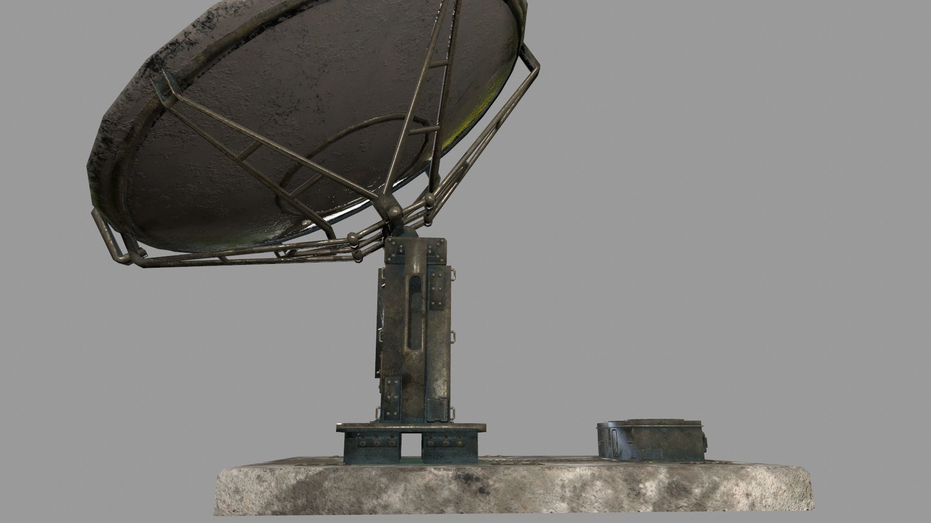 satellite dish Low-poly 3D model_16