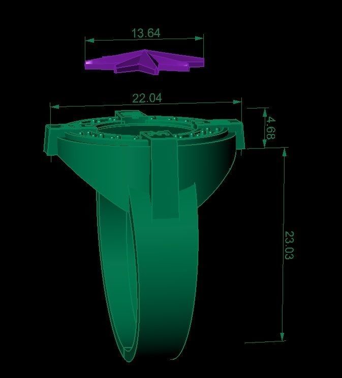  male ring compass  3D print model_6