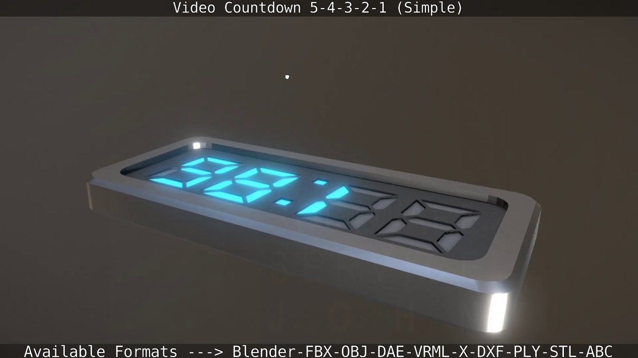 5-4-3-2-1-Video-Countdown-Simple-Version digital Low-poly 3D model_41