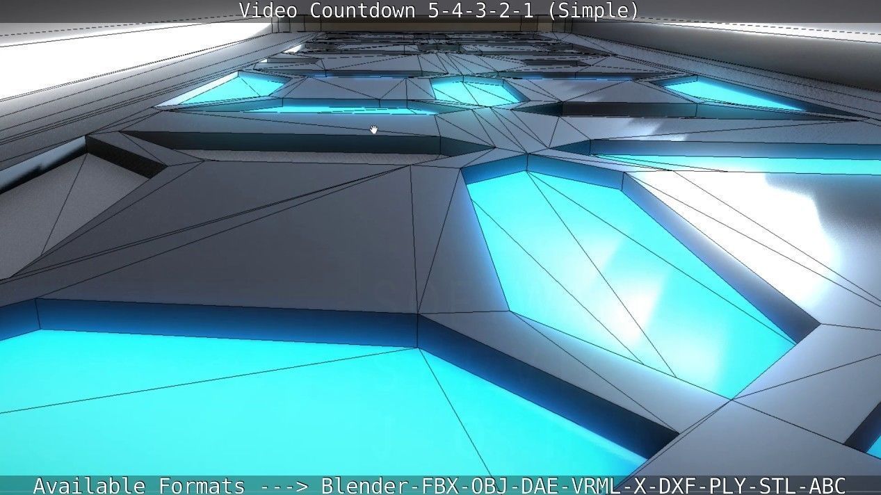 5-4-3-2-1-Video-Countdown-Simple-Version digital Low-poly 3D model_79