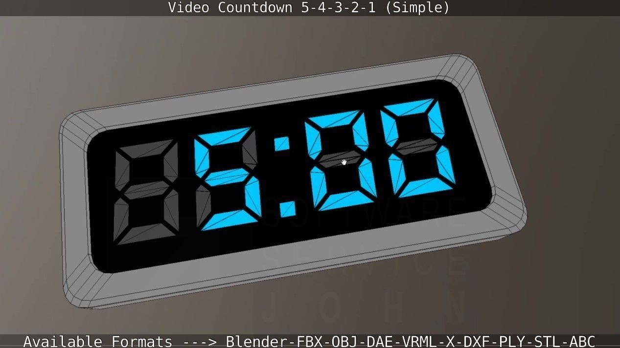 5-4-3-2-1-Video-Countdown-Simple-Version digital Low-poly 3D model_108