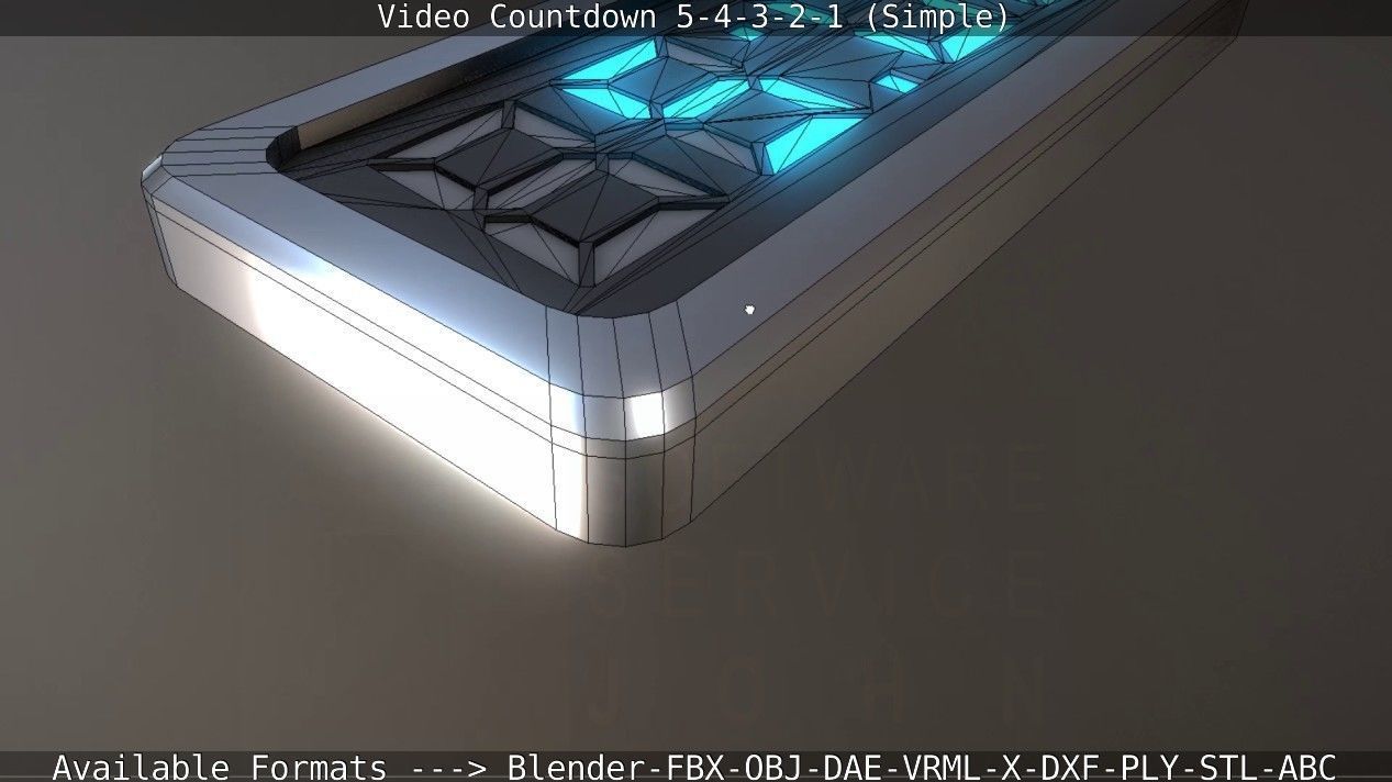 5-4-3-2-1-Video-Countdown-Simple-Version digital Low-poly 3D model_58