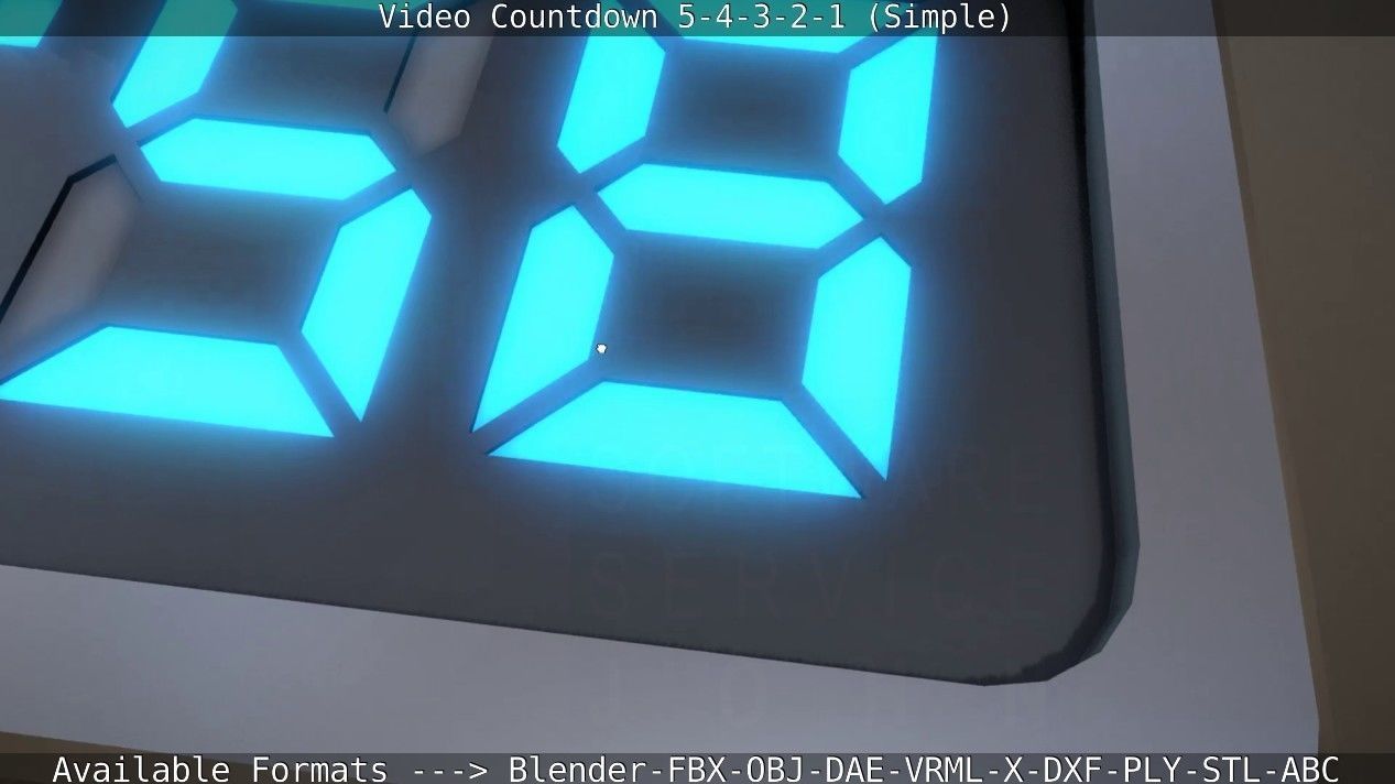 5-4-3-2-1-Video-Countdown-Simple-Version digital Low-poly 3D model_27