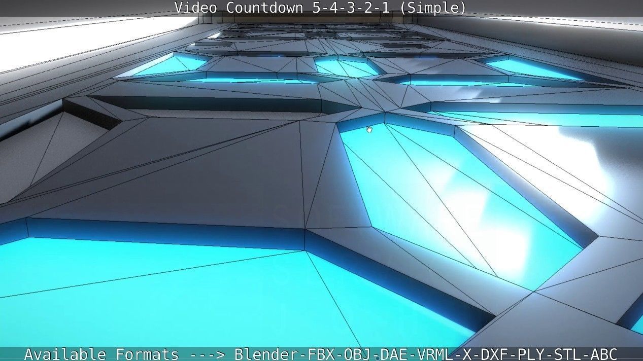 5-4-3-2-1-Video-Countdown-Simple-Version digital Low-poly 3D model_78