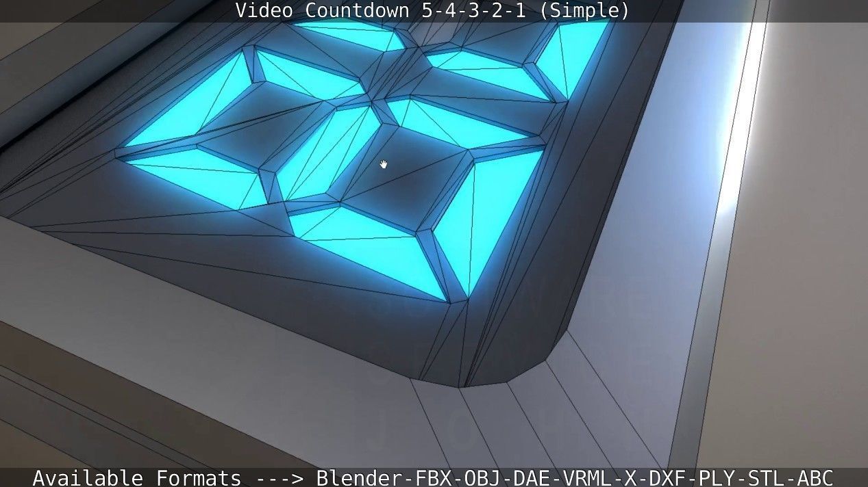 5-4-3-2-1-Video-Countdown-Simple-Version digital Low-poly 3D model_66