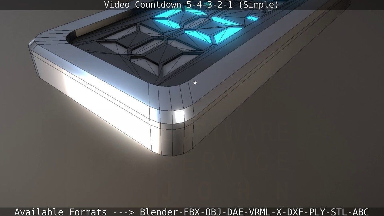 5-4-3-2-1-Video-Countdown-Simple-Version digital Low-poly 3D model_57