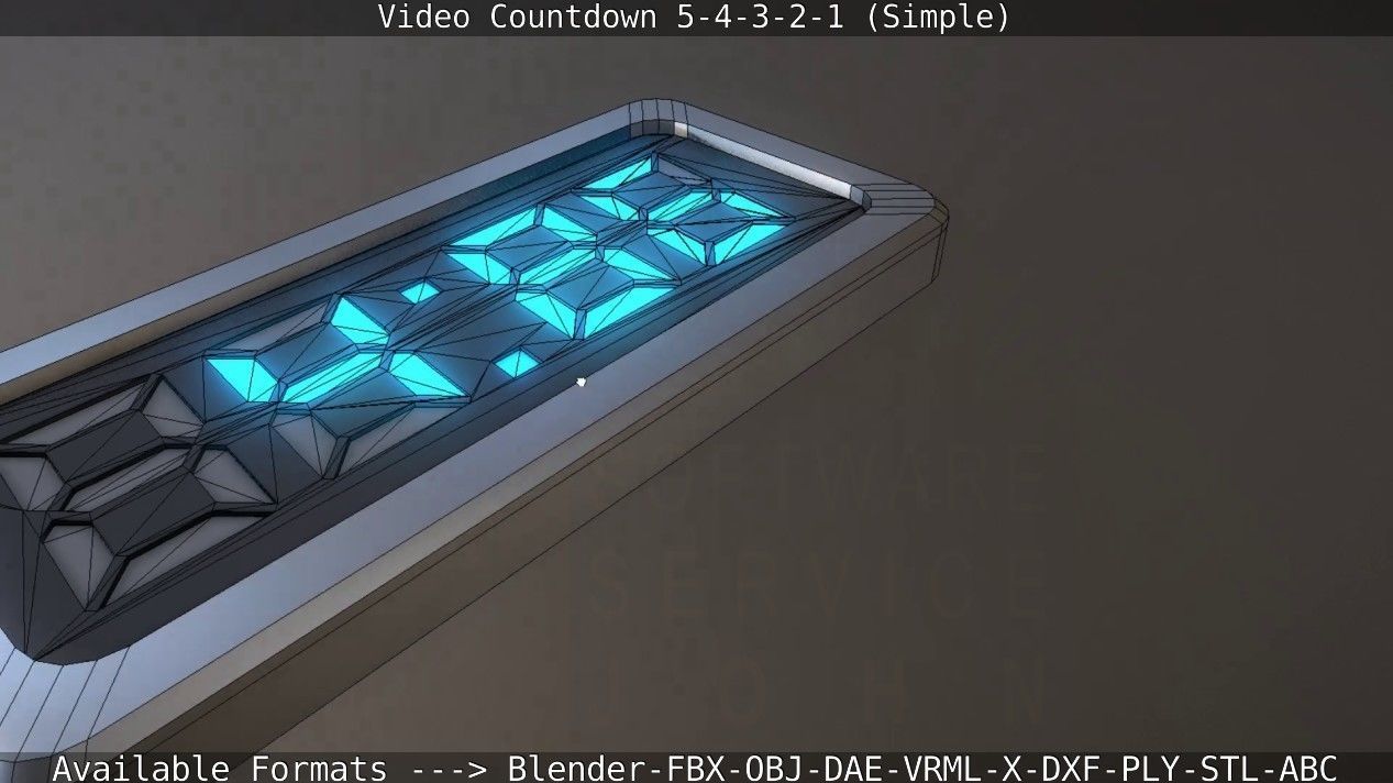 5-4-3-2-1-Video-Countdown-Simple-Version digital Low-poly 3D model_59