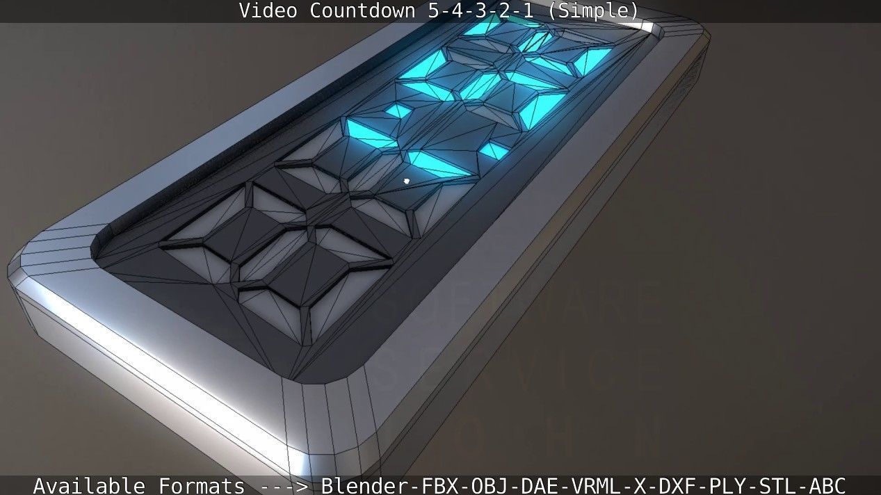 5-4-3-2-1-Video-Countdown-Simple-Version digital Low-poly 3D model_54