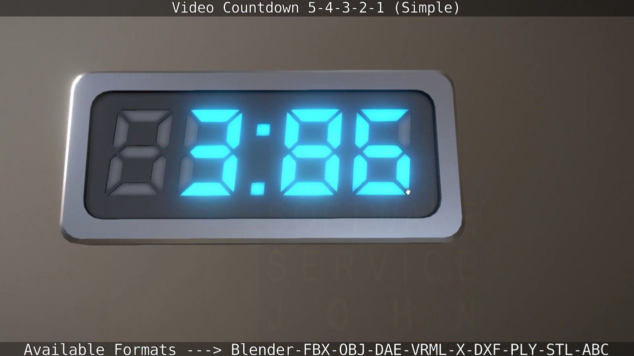 5-4-3-2-1-Video-Countdown-Simple-Version digital Low-poly 3D model_49
