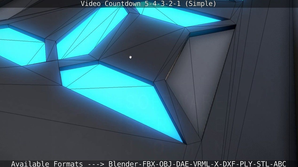 5-4-3-2-1-Video-Countdown-Simple-Version digital Low-poly 3D model_67