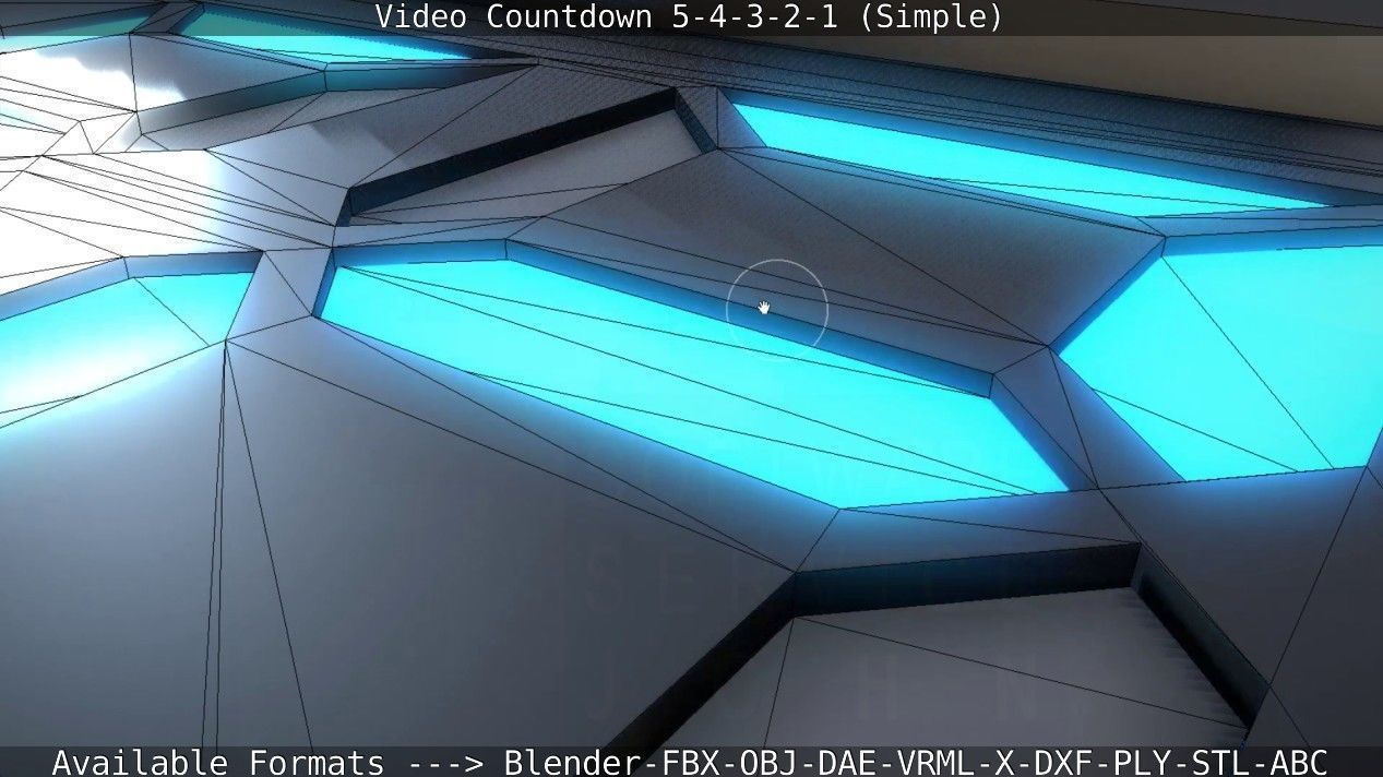 5-4-3-2-1-Video-Countdown-Simple-Version digital Low-poly 3D model_72