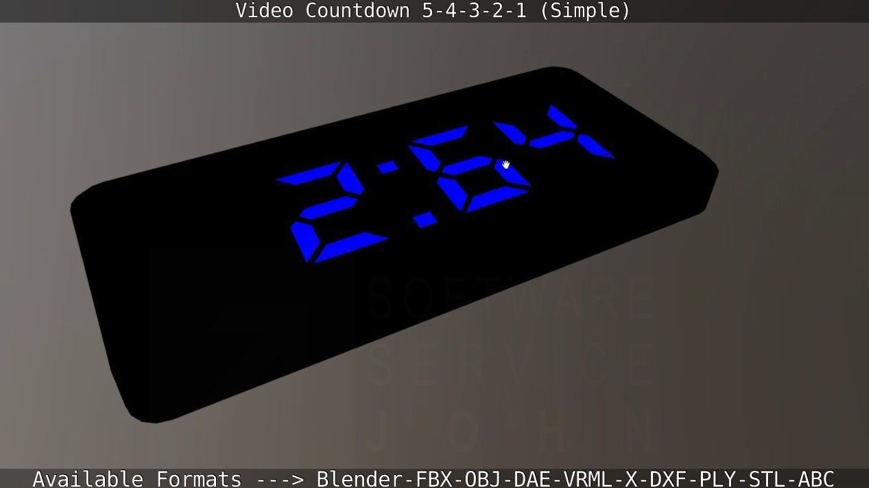 5-4-3-2-1-Video-Countdown-Simple-Version digital Low-poly 3D model_101