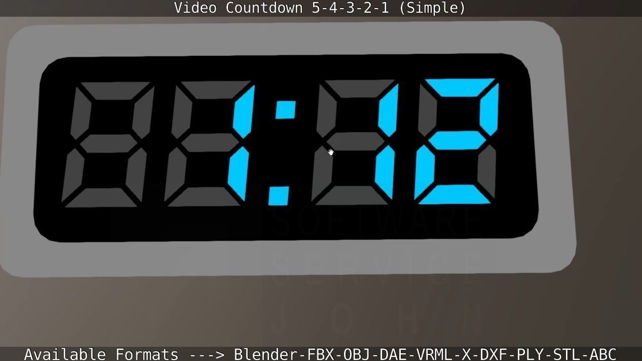 5-4-3-2-1-Video-Countdown-Simple-Version digital Low-poly 3D model_92