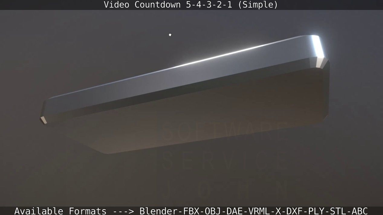 5-4-3-2-1-Video-Countdown-Simple-Version digital Low-poly 3D model_42