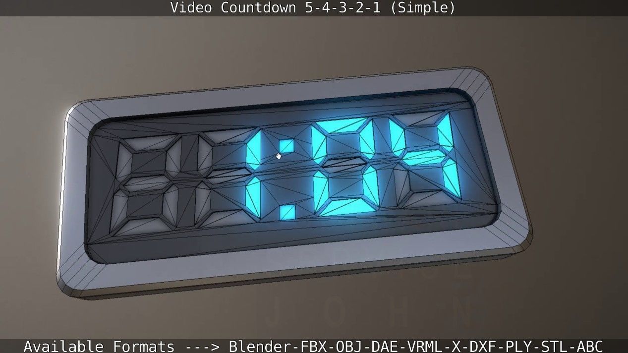 5-4-3-2-1-Video-Countdown-Simple-Version digital Low-poly 3D model_117