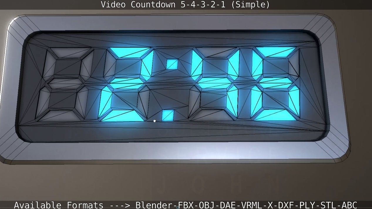 5-4-3-2-1-Video-Countdown-Simple-Version digital Low-poly 3D model_52
