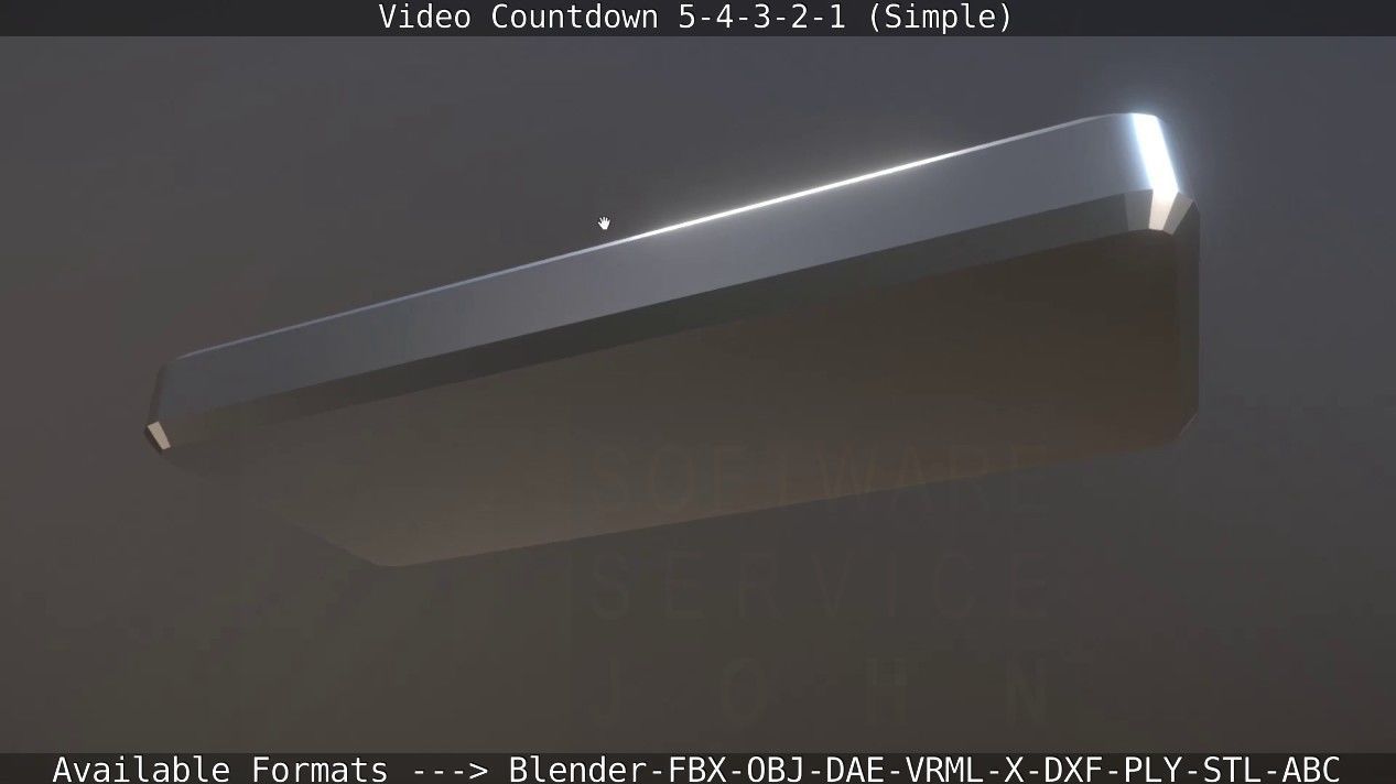 5-4-3-2-1-Video-Countdown-Simple-Version digital Low-poly 3D model_43