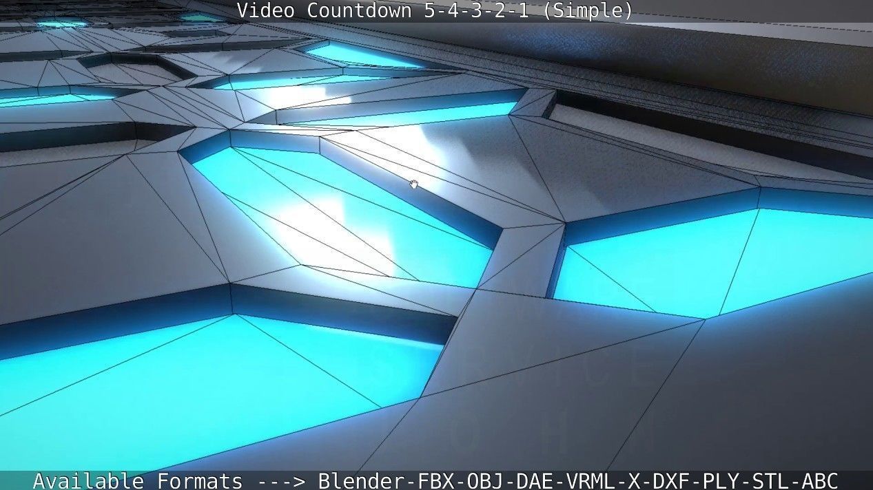 5-4-3-2-1-Video-Countdown-Simple-Version digital Low-poly 3D model_74