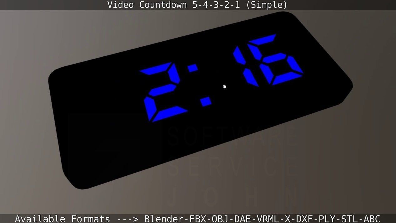 5-4-3-2-1-Video-Countdown-Simple-Version digital Low-poly 3D model_102
