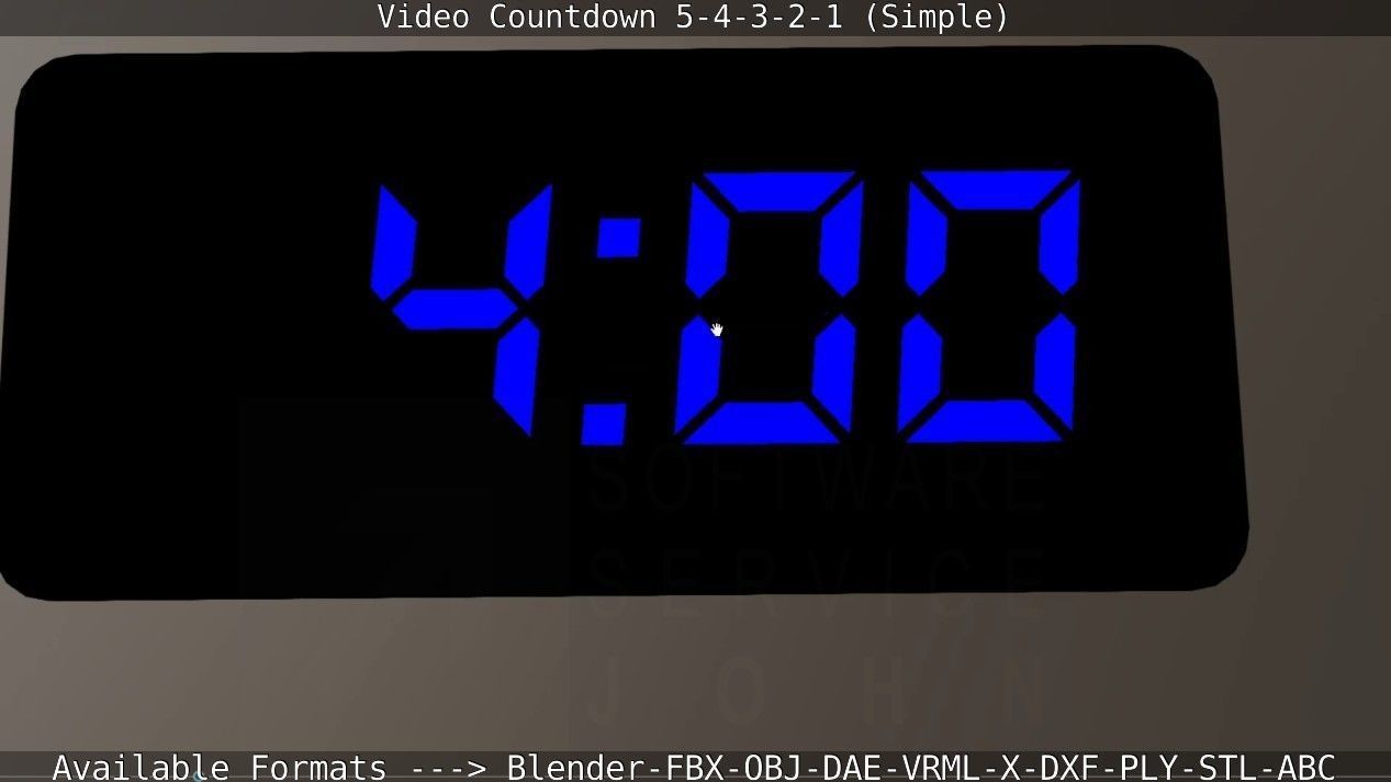 5-4-3-2-1-Video-Countdown-Simple-Version digital Low-poly 3D model_98