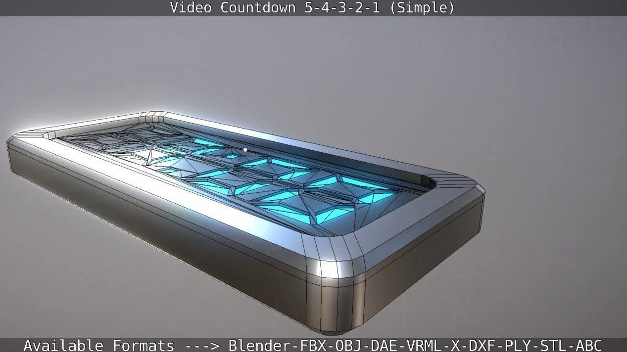 5-4-3-2-1-Video-Countdown-Simple-Version digital Low-poly 3D model_63