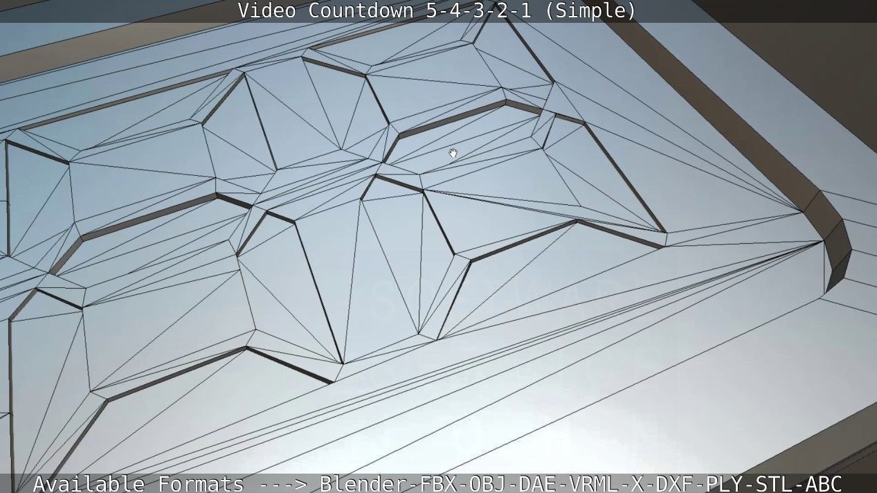 5-4-3-2-1-Video-Countdown-Simple-Version digital Low-poly 3D model_83