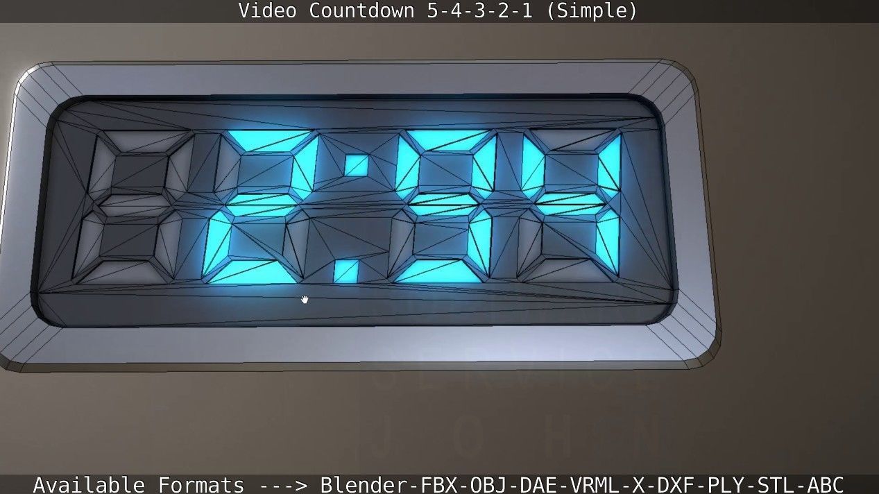 5-4-3-2-1-Video-Countdown-Simple-Version digital Low-poly 3D model_51