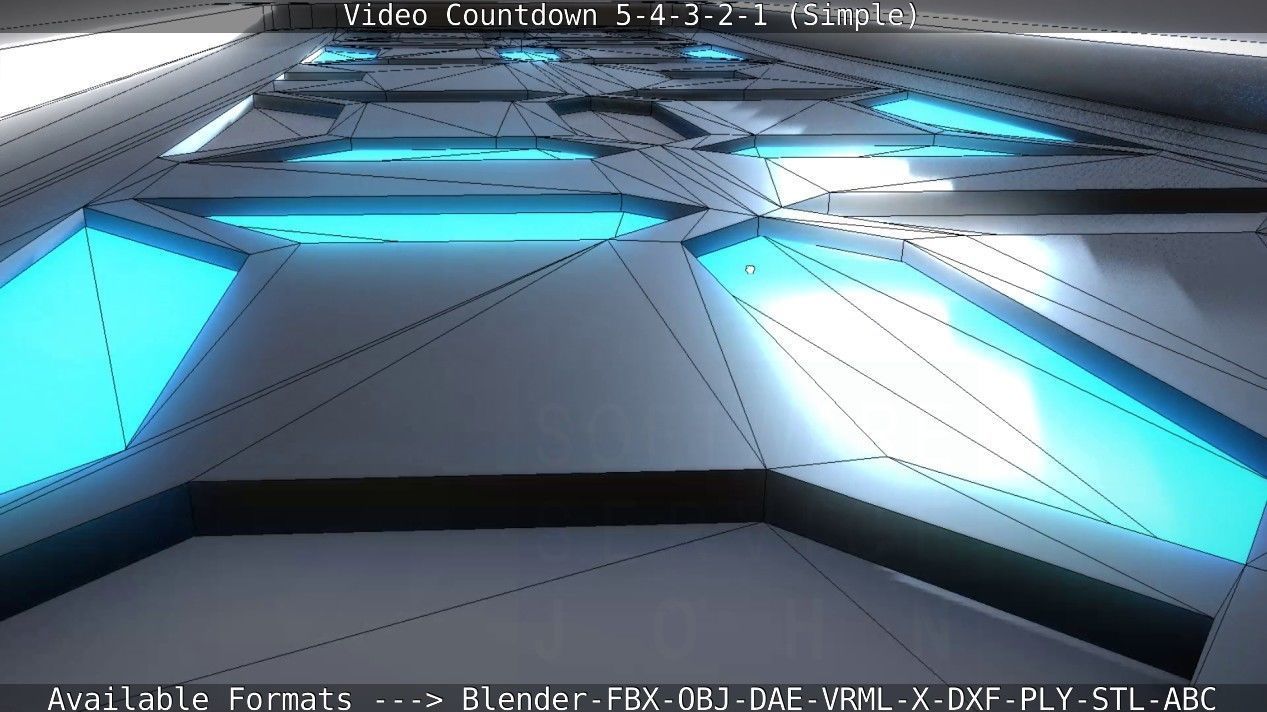 5-4-3-2-1-Video-Countdown-Simple-Version digital Low-poly 3D model_76