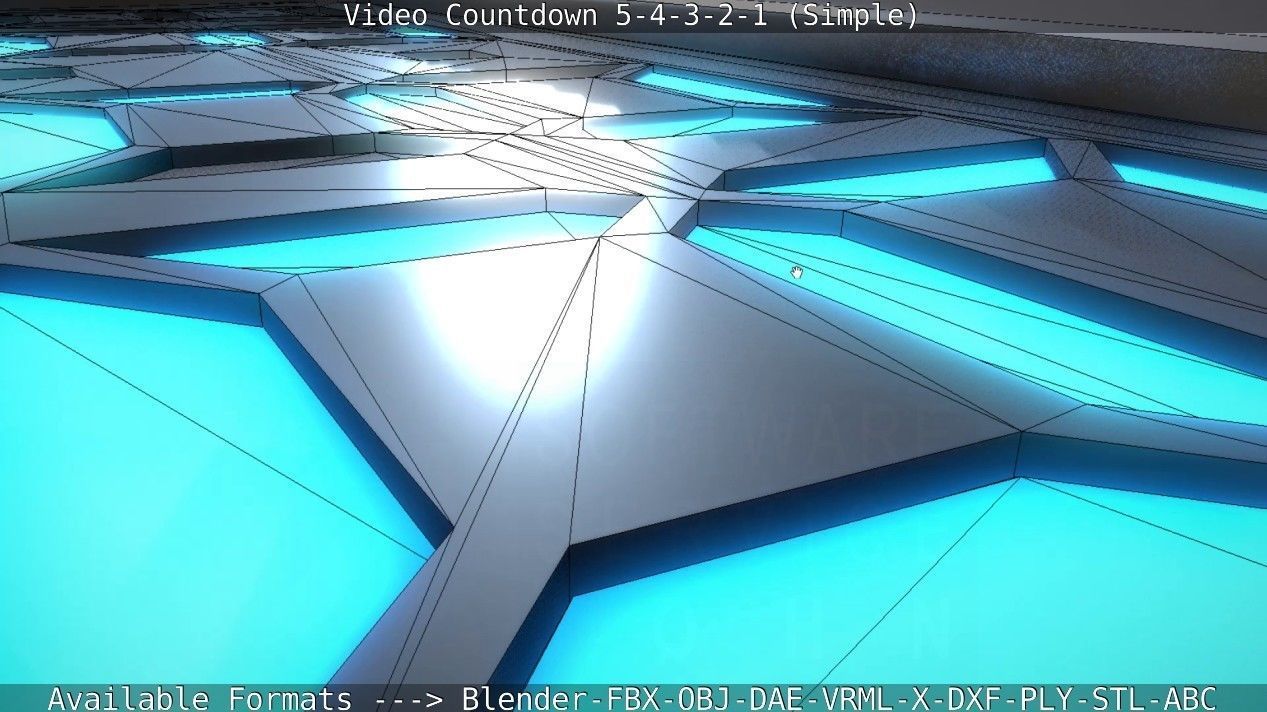 5-4-3-2-1-Video-Countdown-Simple-Version digital Low-poly 3D model_75