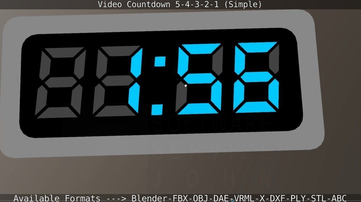 5-4-3-2-1-Video-Countdown-Simple-Version digital Low-poly 3D model_91
