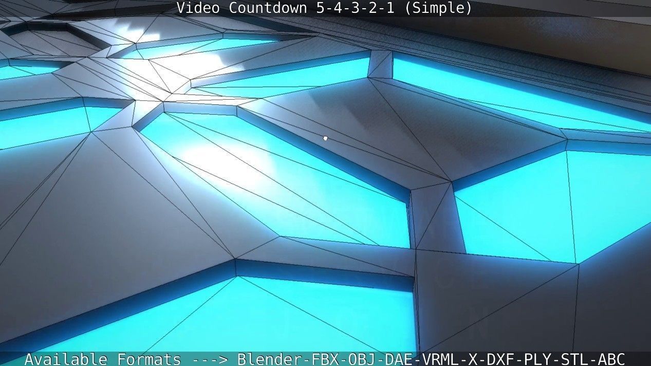 5-4-3-2-1-Video-Countdown-Simple-Version digital Low-poly 3D model_73