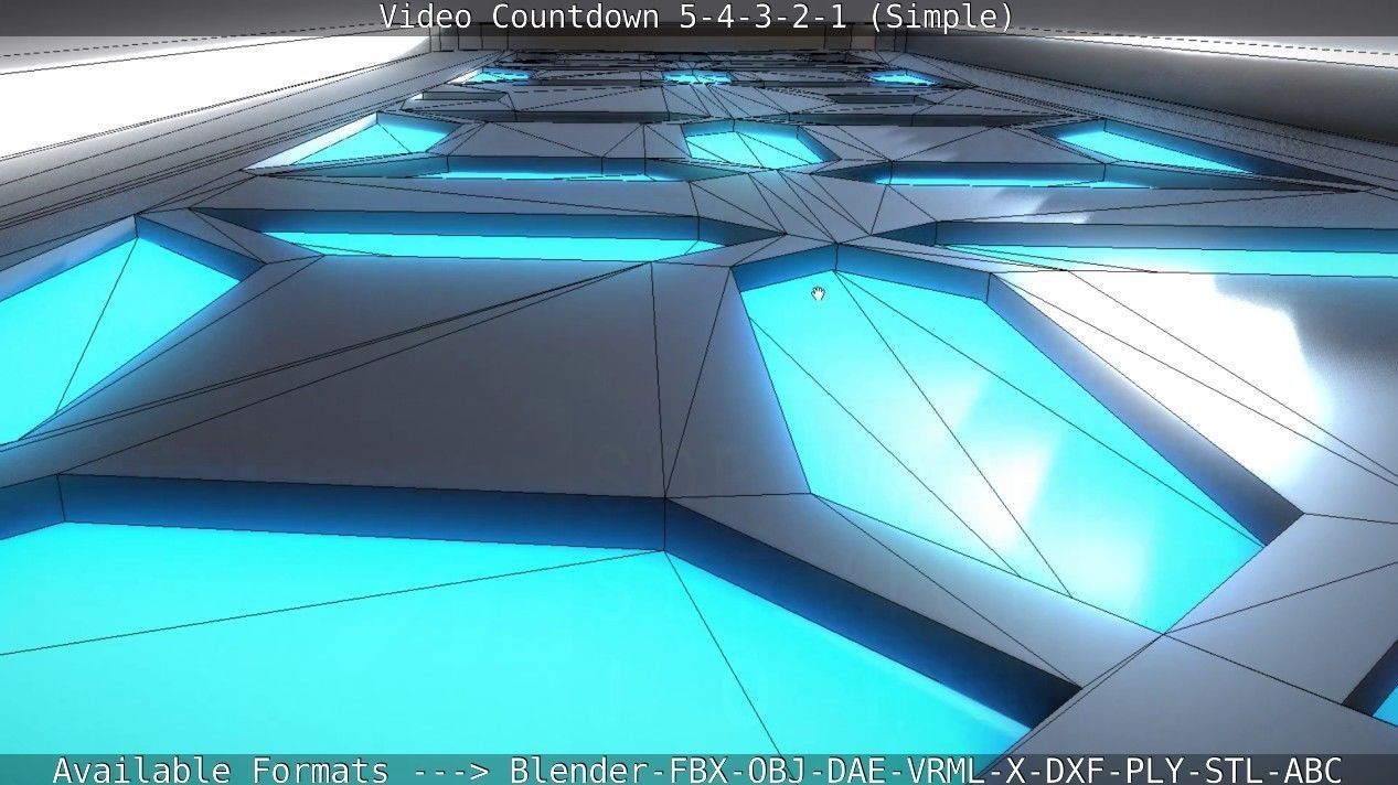 5-4-3-2-1-Video-Countdown-Simple-Version digital Low-poly 3D model_77