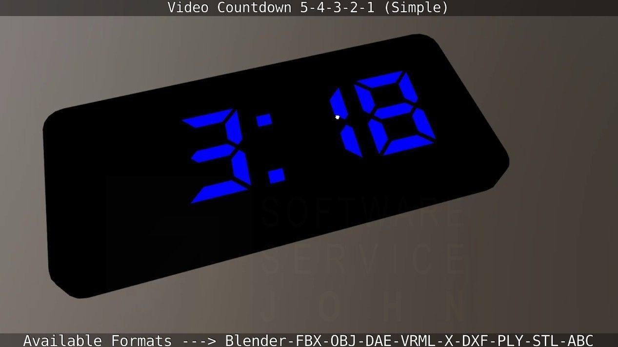 5-4-3-2-1-Video-Countdown-Simple-Version digital Low-poly 3D model_100