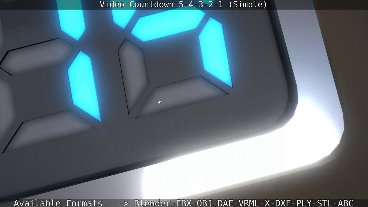 5-4-3-2-1-Video-Countdown-Simple-Version digital Low-poly 3D model_28